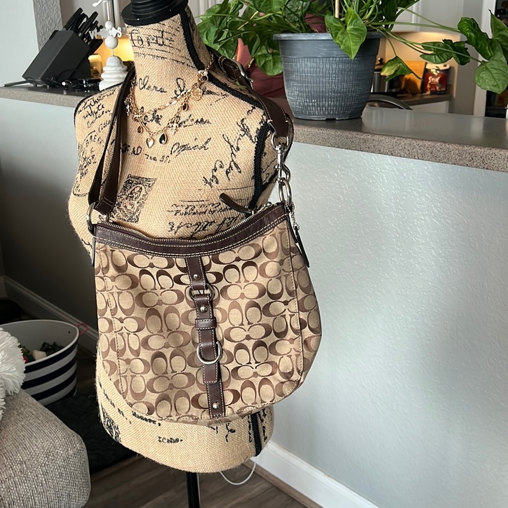 Coach brown hobo bag